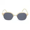 LGR ZANZIBARIVO40 Unisex Rechteckige Sonnenbrille 50/12/135 mm Handgefertigt in Italien UV400