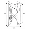 LH-GROUP OY LHINOUT Pop-Out Video Wall Mount für 46-55 Zoll Bildschirme bis 50 kg (VESA 200x200 bis 600x400), Schwarz