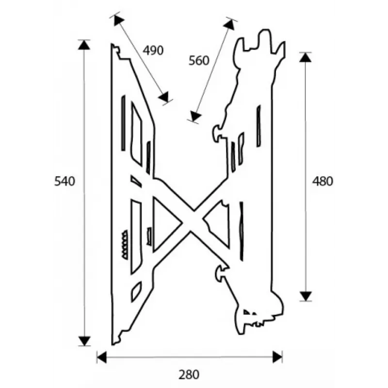 LH-GROUP OY LHINOUT Pop-Out Video Wall Mount für 46-55 Zoll Bildschirme bis 50 kg (VESA 200x200 bis 600x400), Schwarz