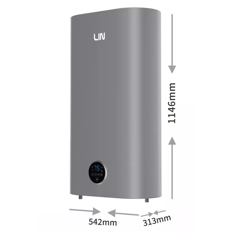 LI- LIN LIFVD1SMGY 100L UNIVERSAL Elektrischer Warmwasserbereiter, Grau, Wi-Fi
