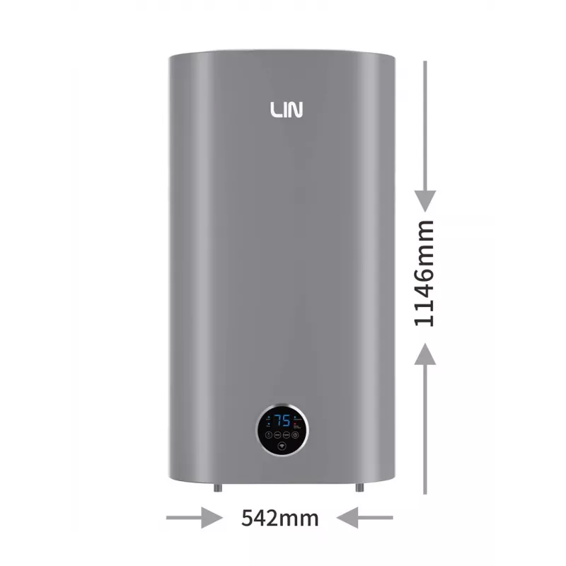 LI- LIN LIFVD1SMGY 100L UNIVERSAL Elektrischer Warmwasserbereiter, Grau, Wi-Fi
