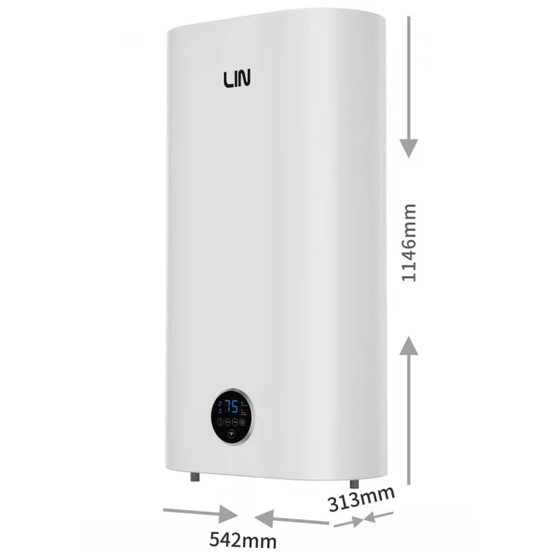 LI- LIN LIFVD1SMWH 100L Universal Elektro-Warmwasserbereiter, Weiß, Wi-Fi