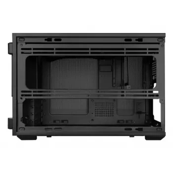 Lian Li DAN Cases B4 Wood Edition Mini-Tower-PC-Gehäuse, Micro-ATX, Walnuss-Frontpanel, Schwarz