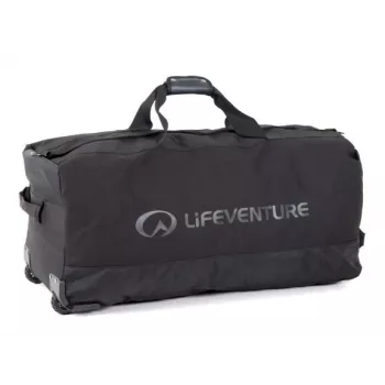 Lifeventure 120L Expeditionstasche mit Rollen und All-Terrain-Rädern, Schwarz