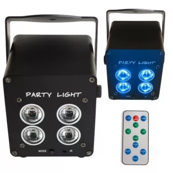 LIGHT4ME ACCU PAR 4x3W Wiederaufladbarer RGB LED Par Light 360