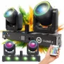 LIGHT4ME CLONE 2 3-in-1 Multieffekt-Beleuchtungsgerät - Derby, Strobe, Laser mit DMX und IR-Fernbedienung