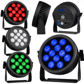 LIGHT4ME CREE ALU QUAD PAR 12 Par Light - 12x10W RGBW LED, DMX512, Schwarz