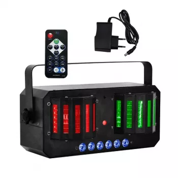 LIGHT4ME Derby Mix Strobo Laser Disco Multi-Effect L