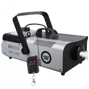 LIGHT4ME FOG 1200 Nebelmaschine mit Fernbedienung, 1200W, 2,5L Tank, Schwarz