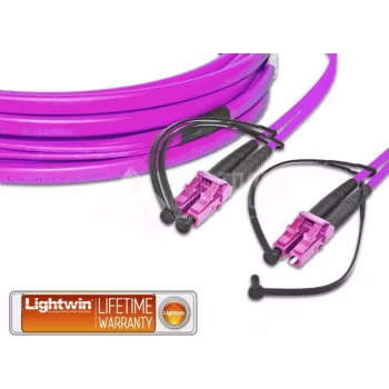 LIGHTWIN LDP-50 LC-LC 2,0m OM4 Flach Duplex LWL Patchkabel LDP-50 LC-LC 2.0 OM4 FD