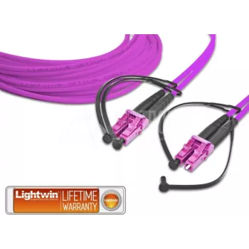Lightwin LDP-50 LC-LC 2m OM4 Multimode LWL Patchkabel, Duplex, LSZH Aqua LDP-50 LC-LC 2.0 OM4
