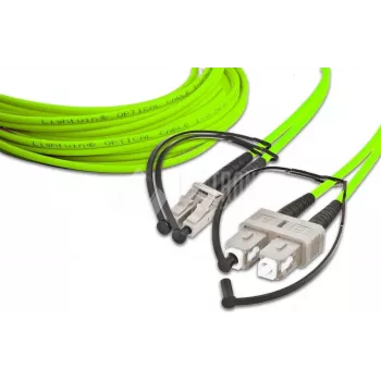 Lightwin LDP-50 LC-SC 2.0 OM5 Duplex Multimode LWL-Patchkabel, 1m, Limettengrün LSZH
