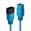 Lindy 3m blaues IEC C14 auf C13 Verlängerungskabel