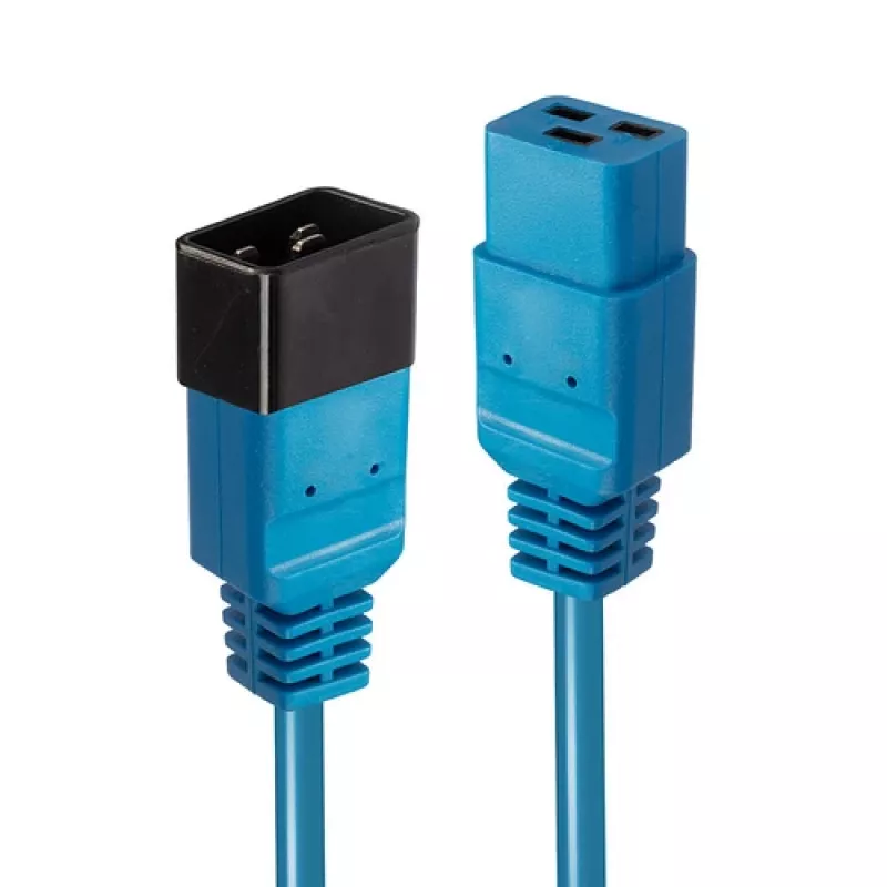 Lindy 3m blaues IEC C14 auf C13 Verlängerungskabel