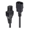 LINDY 5m C14 auf C15 Netzkabel – IEC C14 Stecker auf IEC C15 Kupplung, 250V 10A, Schwarz
