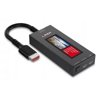 LINDY HDMI 8K60 Signal Analyzer mit OLED-Display für HDMI 2.1 8K Video