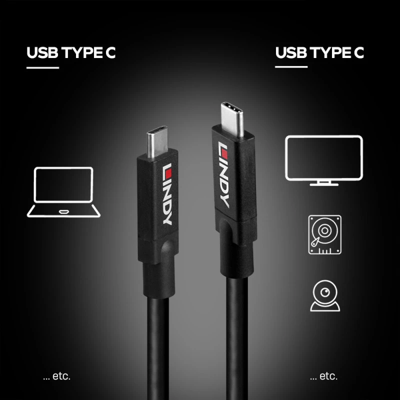LINDY USB 3.0 Kabel Typ A - Typ B, 0,5 m, Anthrazit, dreifach abgeschirmt
