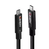 LINDY USB 3.0 Kabel Typ A - Typ B, 0,5 m, Anthrazit, dreifach abgeschirmt
