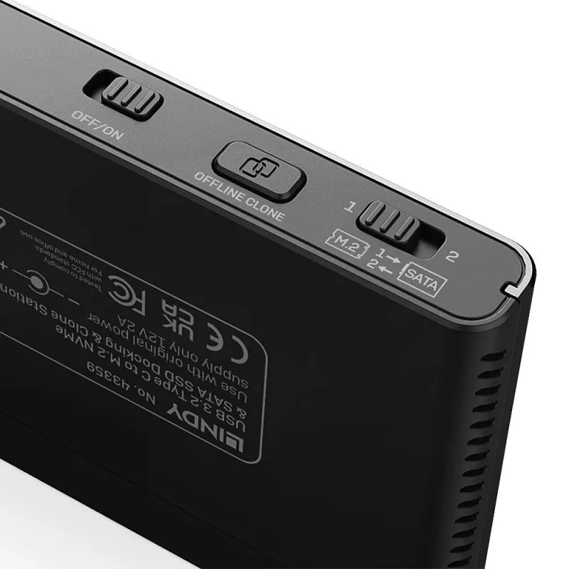 LINDY USB 3.2 Gen 2x2 Type-C auf M.2 NVMe SSD-Gehäuse - 20 Gbit/s, Aluminium