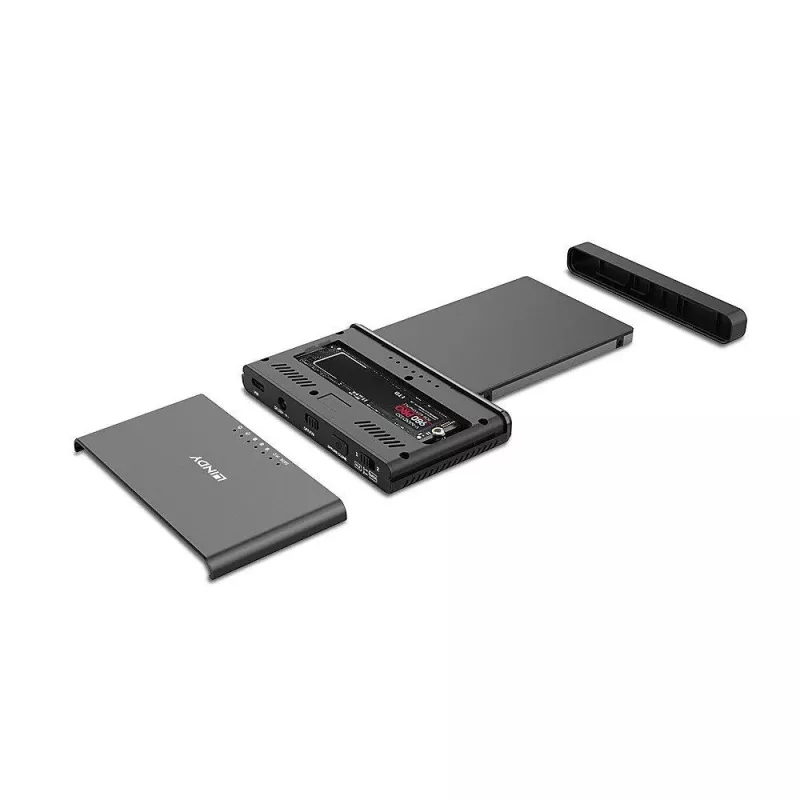 LINDY USB 3.2 Gen 2x2 Type-C auf M.2 NVMe SSD-Gehäuse - 20 Gbit/s, Aluminium