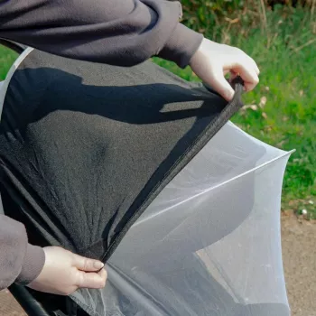 LittleLife Buggy Moskitonetz – Universell passendes Feinnetz-Insektenschutz für Kinderwagen & Buggys (Weiß/Grau)