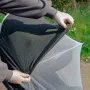 LittleLife Buggy Moskitonetz – Universell passendes Feinnetz-Insektenschutz für Kinderwagen & Buggys (Weiß/Grau)