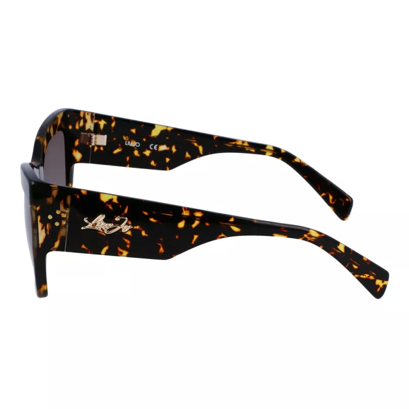 LIU JO LJ785S Damen-Sonnenbrille Havana Acetat eckiger Rahmen braun getönte Gläser 61 mm