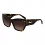 LIU JO LJ785S Damen-Sonnenbrille Havana Acetat eckiger Rahmen braun getönte Gläser 61 mm
