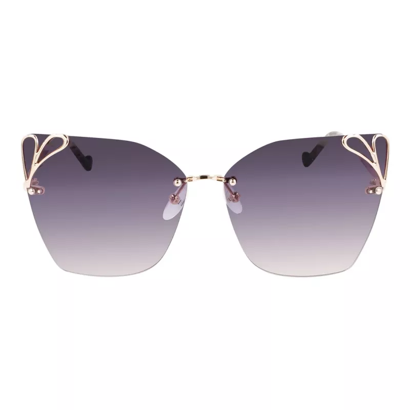 LIU JO Damen Aviator-Sonnenbrille LJ150S6213714 Goldener Rahmen Braune Verlaufsgläser 62mm