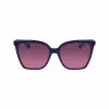 LIU JO Damen Katzenaugen-Sonnenbrille LJ773S-500 - Schwarzer Acetatrahmen mit grauen Verlaufsgläsern - 57 mm