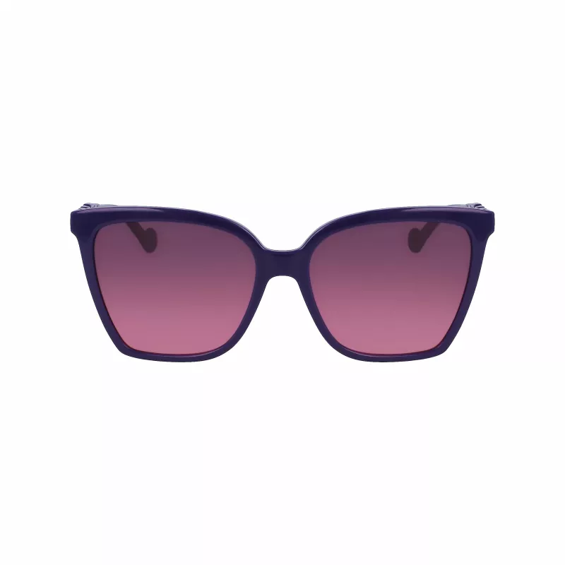 LIU JO Damen Katzenaugen-Sonnenbrille LJ773S-500 - Schwarzer Acetatrahmen mit grauen Verlaufsgläsern - 57 mm