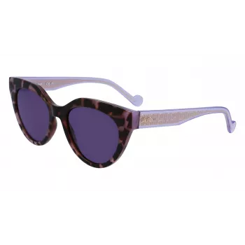 LIU JO Damen LJ782S-516 Cat-Eye-Sonnenbrille - Pink Havana, Braunverlauf, 53 mm