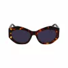 LIU JO Damen LJ786S-244 eckige Sonnenbrille, Havanna-Rahmen, braune Verlaufsgläser, 54 mm