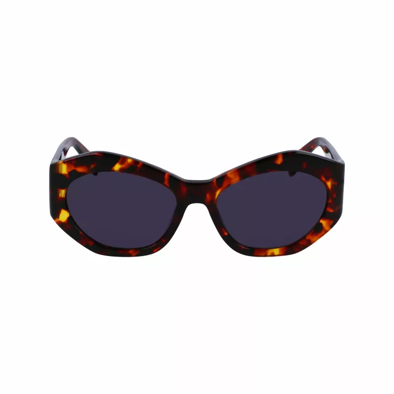 LIU JO Damen LJ786S-244 eckige Sonnenbrille, Havanna-Rahmen, braune Verlaufsgläser, 54 mm