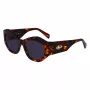 LIU JO Damen LJ786S-244 eckige Sonnenbrille, Havanna-Rahmen, braune Verlaufsgläser, 54 mm