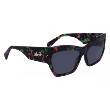 LIU JO Damen-Sonnenbrille im Quadratischen Acetat-Design LJ785S6116304 Braun Havana Braun Verlauf 61mm