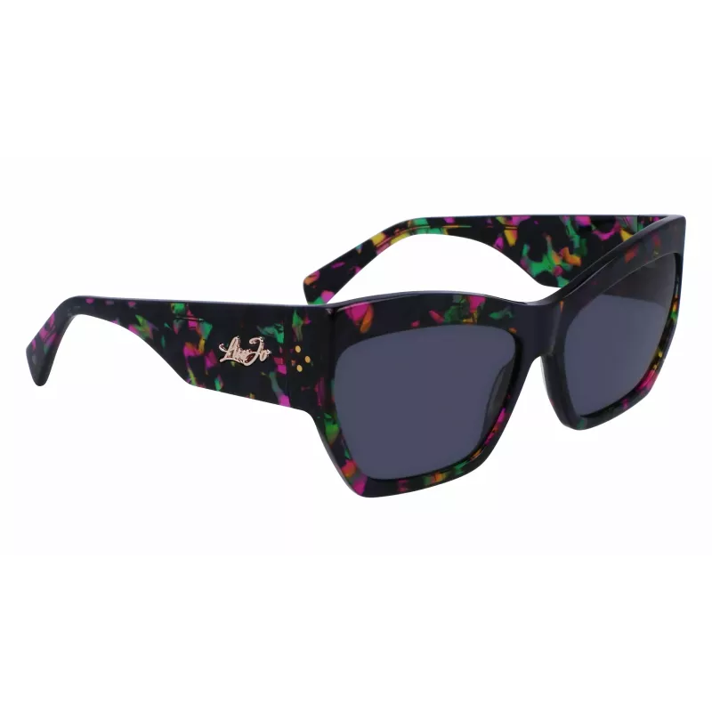 LIU JO Damen-Sonnenbrille im Quadratischen Acetat-Design LJ785S6116304 Braun Havana Braun Verlauf 61mm