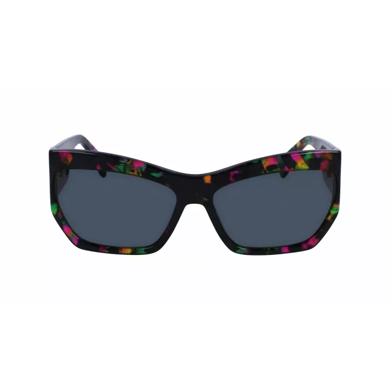 LIU JO Damen-Sonnenbrille im Quadratischen Acetat-Design LJ785S6116304 Braun Havana Braun Verlauf 61mm