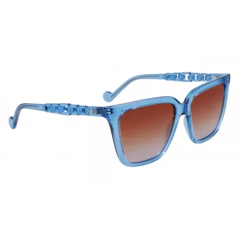 LIU JO Damen-Sonnenbrille LJ780S-425 Butterfly Square Acetat-Fassung Braun Havana Verlaufsglas 56mm