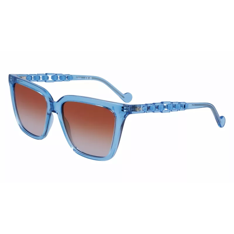 LIU JO Damen-Sonnenbrille LJ780S-425 Butterfly Square Acetat-Fassung Braun Havana Verlaufsglas 56mm