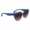 LIU JO Damen-Sonnenbrille LJ783S-416 Blau Cat-Eye-Fassung Grau Verlaufsgläser 55mm