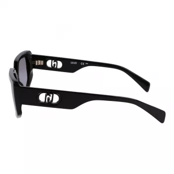 LIU JO Damen-Sonnenbrille LJ801S5515001 Schwarz/Grau Butterfly Oversized