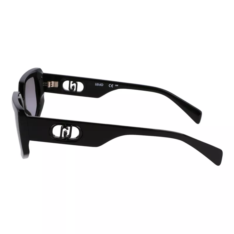 LIU JO Damen-Sonnenbrille LJ801S5515001 Schwarz/Grau Butterfly Oversized