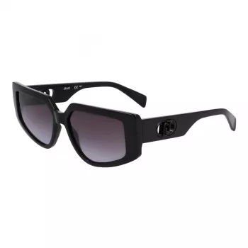 LIU JO Damen-Sonnenbrille LJ801S5515001 Schwarz/Grau Butterfly Oversized