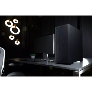 LOGIC AT-DART-PRO-SOLI-10 DART PRO SOLID MIDI-Tower-PC-Gehäuse, Schwarz, USB-C, ATX, Stahl-Seitenpanel ohne Tempered Glass