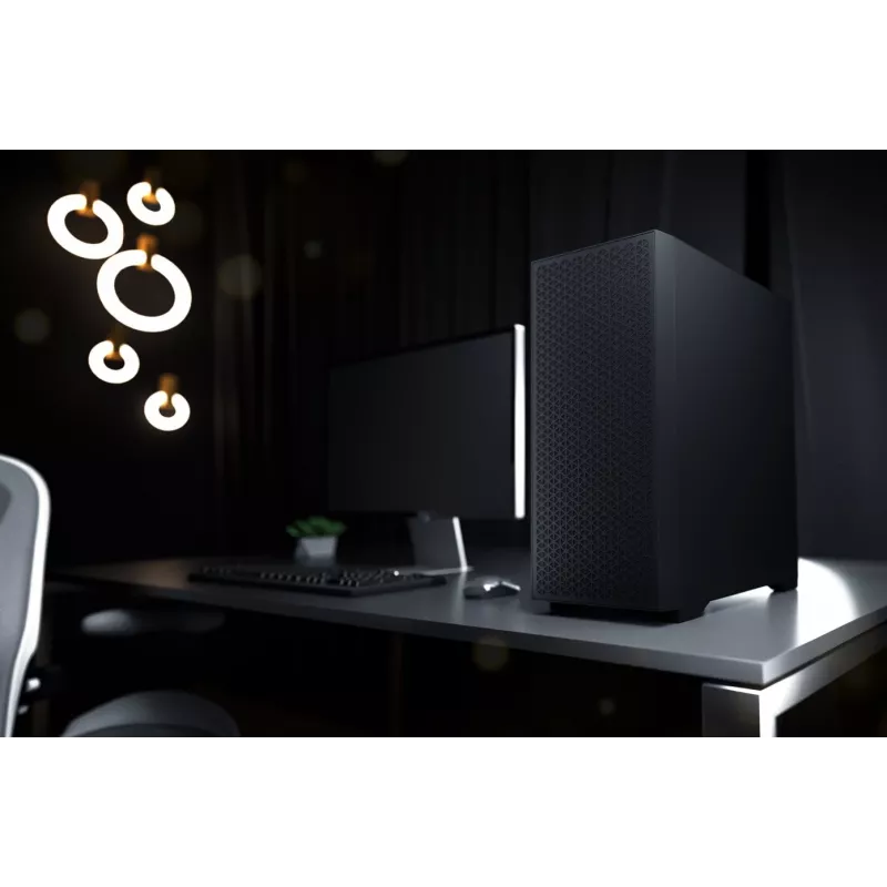 LOGIC AT-DART-PRO-SOLI-10 DART PRO SOLID MIDI-Tower-PC-Gehäuse, Schwarz, USB-C, ATX, Stahl-Seitenpanel ohne Tempered Glass