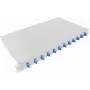 LogiLink 19 Zoll 1U Rackmount Spleißbox LC-Duplex 12 Port Single Mode OS2, Voll Bestückt, Hellgrau F12LC2G
