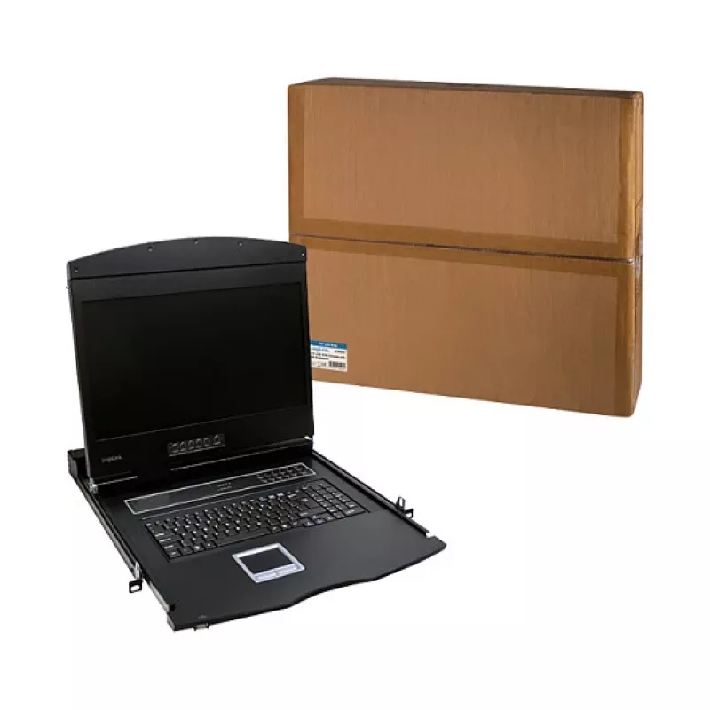 LOGILINK 19-Zoll-LCD-KVM-Konsole mit VGA, US-Tastaturlayout (LC902US)