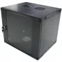LogiLink 19-Zoll-Wandgehäuse Einteilig 9U, Flat-Pack, Schwarz