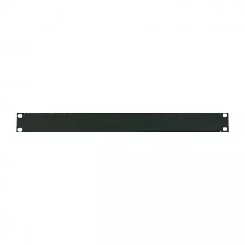 LogiLink 2U 19-Zoll Rack-Blindplatte, Schwarz RAL 9005, Stahl, Zum Anschrauben